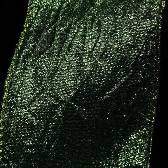 The Ribbon People Green Crush Wired Edge Craft Ribbon 2.5" x 20 Yards