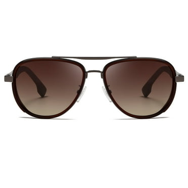KANASTAL Polarized Round Pilot Sunglasses for Men Women - UV400 Protection, Retro Double Bridge Design, Comfortable Spring Hinges, Driving Shades