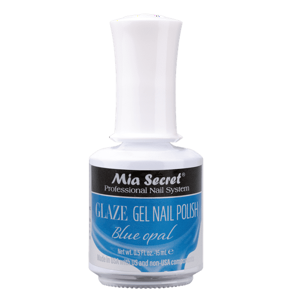 Mia Secret Glaze Gelux Soak-off gel nail polish color Blue Opal - Glaze Gel polish cured with nail lamp