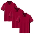 thumbnail image 1 of Odeerbi Camisas de Manga Corta de Niños de 3 Paquetes Colores Sólidos Transpirables de Algodón Uniforme de La Escuela Tops Para 3-17 Años Adolescente, 1 of 9