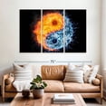 thumbnail image 2 of Elephant Stock Yin Yang Elements Wall Art - Horizontal Multi Panel Canvas - Living Room Wall Decor - Wellness Multi Panel - Orange And Blue Decor - 65" x 42", 2 of 8