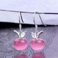 thumbnail image 7 of Jiaroswwei Women Opal Apple Dangle 925 Sterling Silver Zircon Eardrops Hook Earrings, 7 of 7