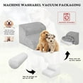 thumbnail image 2 of HIDOG Dog Stairs and Ramp, 2-Step Dog Steps for High Beds and Couch, Pet Steps for Small Dogs with Removable Washable Cover, Non-Slip Soft Foam, 2 of 7