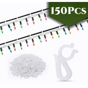 Christmas Light Clips Hooks Gutter Light Hooks Plastic for String Lights Holiday Outdoor Hanging Lights White 150 Pcs