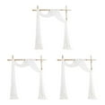thumbnail image 2 of Guardoinrt Wedding Arch Drape Statement Beautifully Draped Arch Durable And Soft Easy Care white 3Set, 2 of 6
