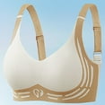 thumbnail image 2 of iHPH7 Padded Sports Bras for Women Jelly Bras Seamless Wirefree Adjustable Straps Workout Yoga Gym Activewear Comfy Athletic Crop Top White L, 2 of 5