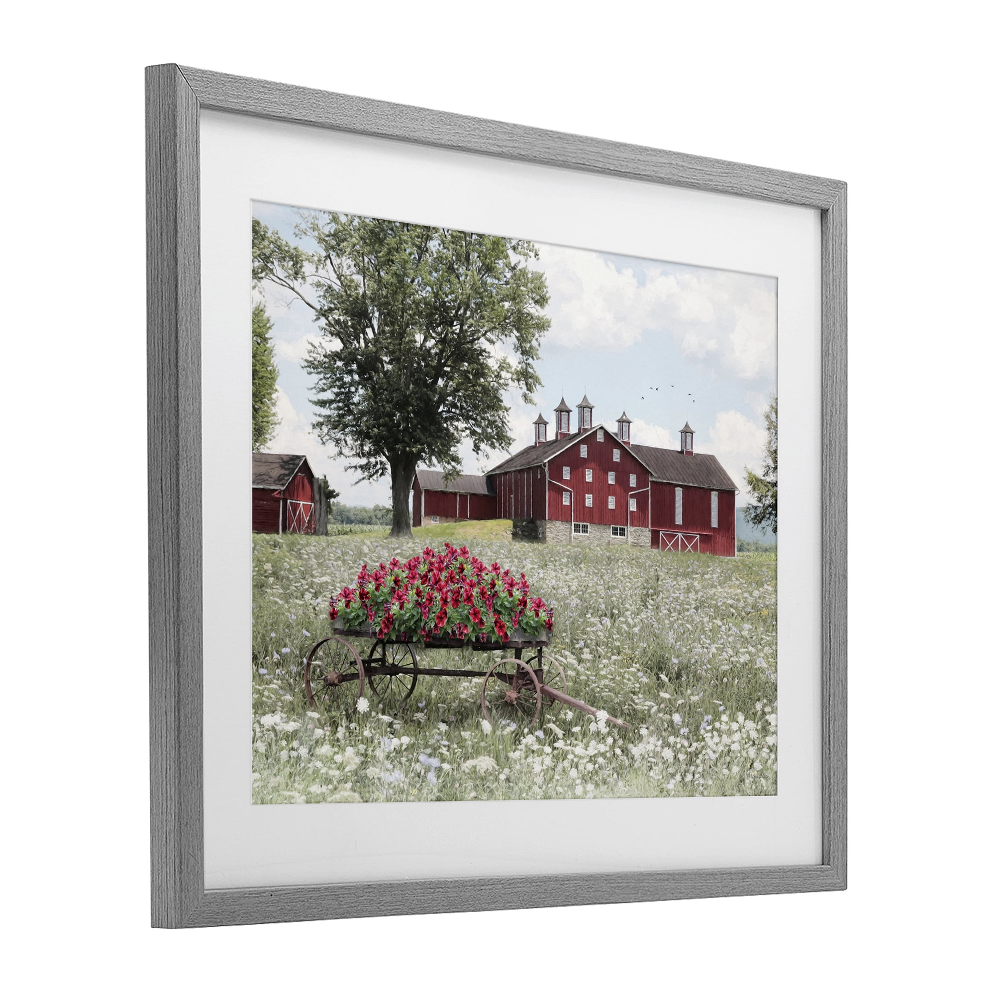 Stupell Industries Old Milton Farm Gray Framed Print Under Glass, design by Lori Deiter