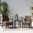 thumbnail image 4 of Grand Patio 3 Pieces Outdoor Wicker Furniture Set, 2 Seats, Gray, 4 of 9