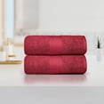 thumbnail image 2 of Dewall Maisons Plush Burgundy 2-Piece Cotton Bath Sheet Set - Ultra Absorbent, Large 35" x 70" Size - Exceptional Softness and Comfort for Luxurious Bathing, 2 of 5