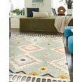 thumbnail image 5 of Unique Loom Mesa Collection Area Rug - Papago (8' x 11' Rectangle Light Aqua/Ivory), 5 of 7