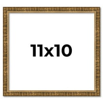 11x10 Frame Gold Solid Wood Picture Frame - Complete Modern Photo Frame Includes UV Acrylic