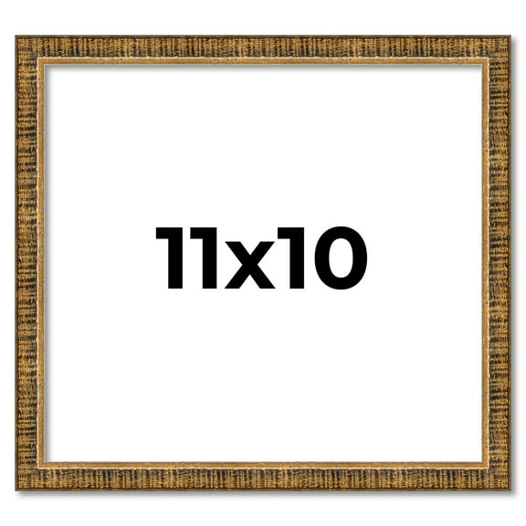 11x10 Frame Gold Solid Wood Picture Frame - Complete Modern Photo Frame Includes UV Acrylic