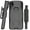Black, variant on Case + Hand Strap + Belt Clip Combo for Zebra TC22 TC27 Mobile Computer Scanner, Nakedcellphone Slim Hard Shell Cover with Kickstand and [Rotating/Ratchet] Belt Hip Holster Holder Combo - Black