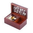 thumbnail image 1 of 1Pc Solid Wood Miniature Hollow 18 Note Wind Up Music Box Jewelry Case(Gold Movement/For Alice), 1 of 5