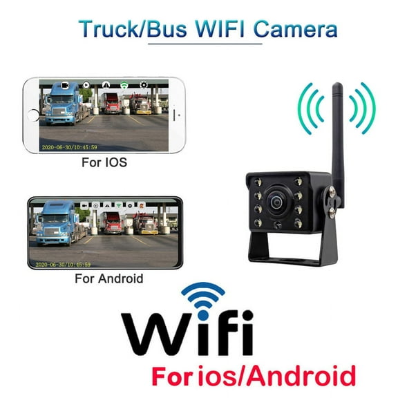 1x Car RV Bus Truck WiFi Wireless Reverse Parking Assist Camera For Android iOS