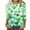 Green, variant on Fesfesfes Womens T Shirts Womens Fashion Short Sleeve Retro Round Neck Easter Printed Loose Tops Blouse Three Quarter Sleeve Winter Tops 2XL(US:12)