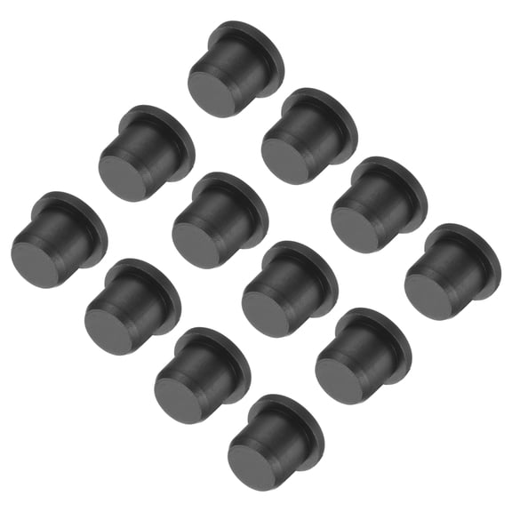 Uxcell High Temp Silicone Plug Mount Dia 9.5mm/0.37 inch t Shaped Rubber Stopper Hole Plugs for Powder Coating Plating Waterproof Plugs Sealing Plugs Black Pack of 12