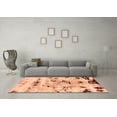 thumbnail image 3 of Ahgly Company Indoor Square Abstract Orange Modern Area Rugs, 3' Square, 3 of 4