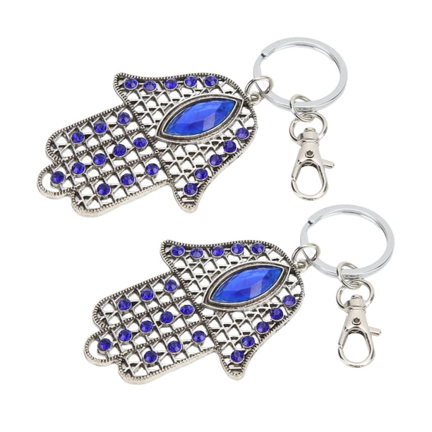 Llavero Con Amuleto De Mal De Ojo, Forma De Palma Hueca, Portátil, Exquisito, 2 Uds., Llavero De Mal De Ojo Para Bolso De Mano, Trabilla Para Cinturón Y Mochila OTVIAP Evil Eye Decor Keychain
