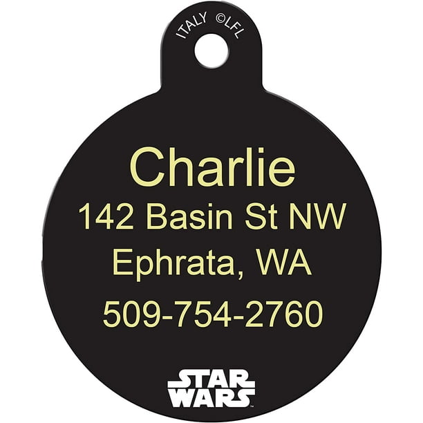 ZMLEVE Personalized Pet ID Tags for Star Wars Fans Dog Tags for