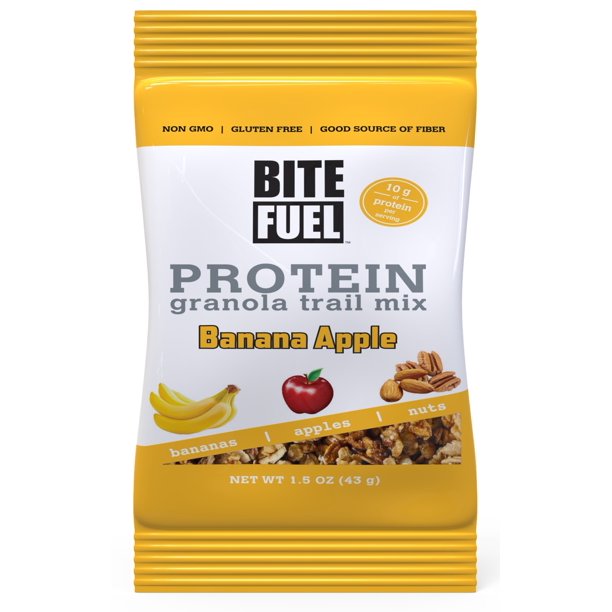 Bite Fuel, Protein Granola Trail Mix, Bananas and Apples, 1.5 Oz