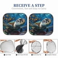 thumbnail image 7 of Uemuo Ocean Coral Turtle Printed 2 PCS Car Windshield Sun Shade, Auto Sun Heat and UV Rays Blocker, Foldable Automotive Front Window Sunshade Protector, 7 of 7