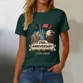 thumbnail image 4 of TOWED22 Women's Vintage 250Th Anniversary Commemorative T-Shirt America 250Th Anniversary Patriotic Shirt(Dark Green,S), 4 of 8