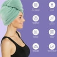 thumbnail image 5 of 4-Pack Express Hair Wrap Towelettes Microfiber Bandanas Wet Hair Wrap Towelettes Quick Dry, 5 of 5