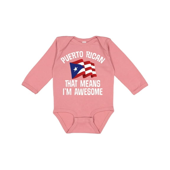 Inktastic Puerto Rican Awesome Boys or Girls Long Sleeve Baby Bodysuit