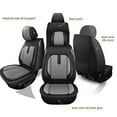 thumbnail image 6 of DIKSOAKR Car Seat Covers Fit for Subaru Crosstrek 2016-2025 Full Set Seat Cover Waterproof Faux Leather Compatible Airbag Automotive Cushion Protector(5 Seats, Black&Grey), 6 of 7