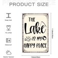 thumbnail image 2 of The Lake Is My Happy Place Sign Retro Vintage Metal Sign Relax Decor for Home Cafe Bar Club Lakehouse Deck Yard Wall Decor Art 8x12 inch, 2 of 13
