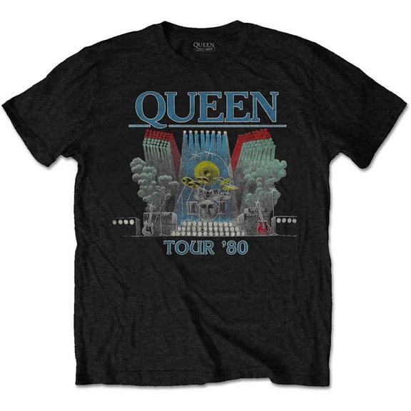 Men's Queen Tour '80 Slim Fit T-shirt X-Large Black