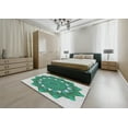 thumbnail image 4 of Ahgly Company Indoor Square Patterned Mint Green Novelty Area Rugs, 5' Square, 4 of 6