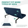 thumbnail image 2 of JIATER Armless Futon Cover Stretch Futon Slipcovers Machine Washable Furniture Protector with Elastic Bottom,Navy, 2 of 7