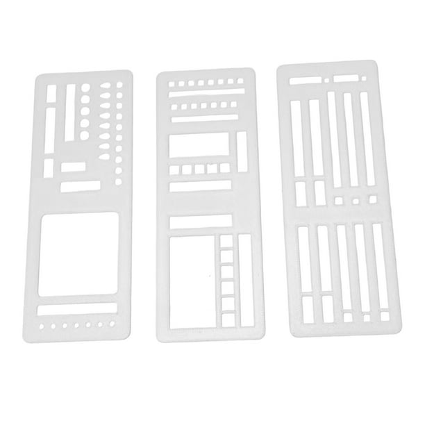 3 plantillas de planificador de 13,8 x 5,1 cm, sellos de planificador, plantilla de dibujo de diario, hechas a mano para tarjetas, papel, portátiles y Estilo B
