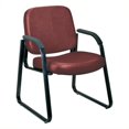 thumbnail image 1 of OFM Vinyl Curved Padded Back Guest Chair with Arms in Wine, 1 of 4