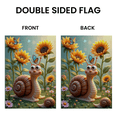 thumbnail image 4 of 30x45Whimsical Cartoon Garden Flag Cute Snail Pattern Yard Banner Sunflower Design Butterfly Motif Outdoor Lawn Flag for Backyard Decoration, Patio Ornament, Summer Garden Party, 4 of 9