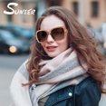 thumbnail image 3 of Sunier Square Oversized Trendy Fashion Polarized Sunglasses for Women with Sparkly Rhinestone-2 Pack, 3 of 8