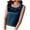 Blue, variant on Staron Women's Summer Casual Sleeveless Tank Top Lace Trim Satin Round Neck Basic Comfy Blouse, Rose Gold 4XL