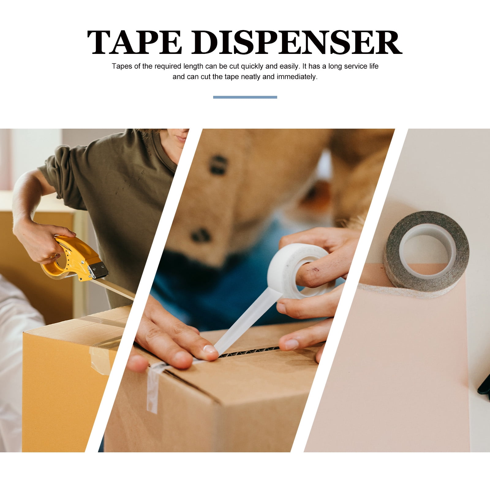 YOSADIER Desk Tape Holder Blue Tape Cutter for Office Packaging and Sealing Tasks
