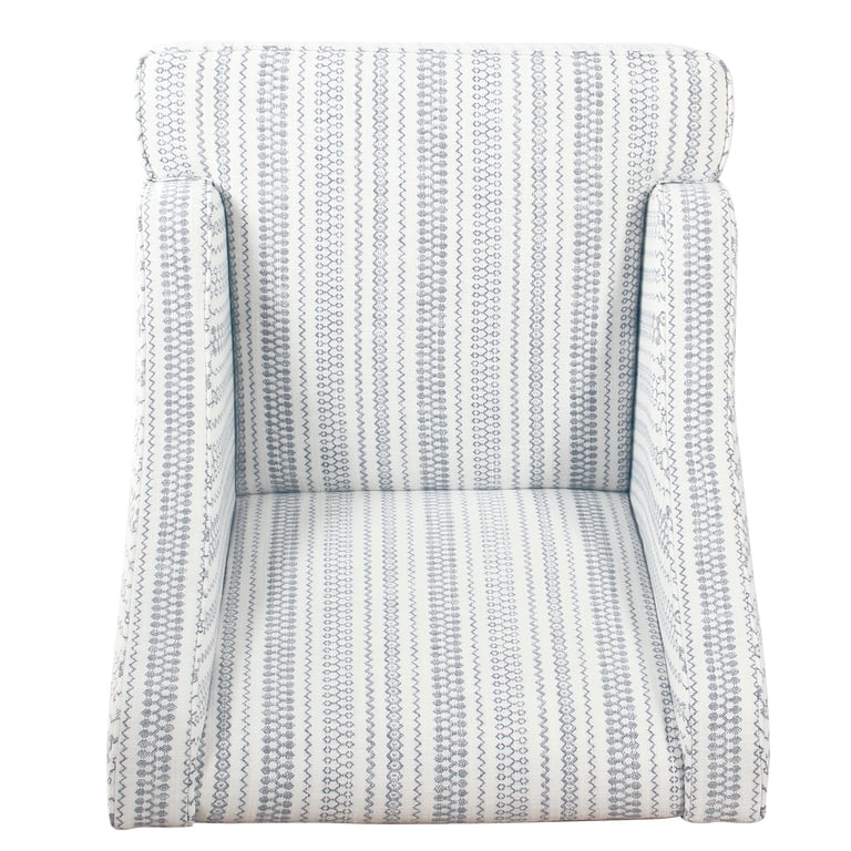 HomePop Classic Swoop Arm Accent Chair, Blue Striped photo 3
