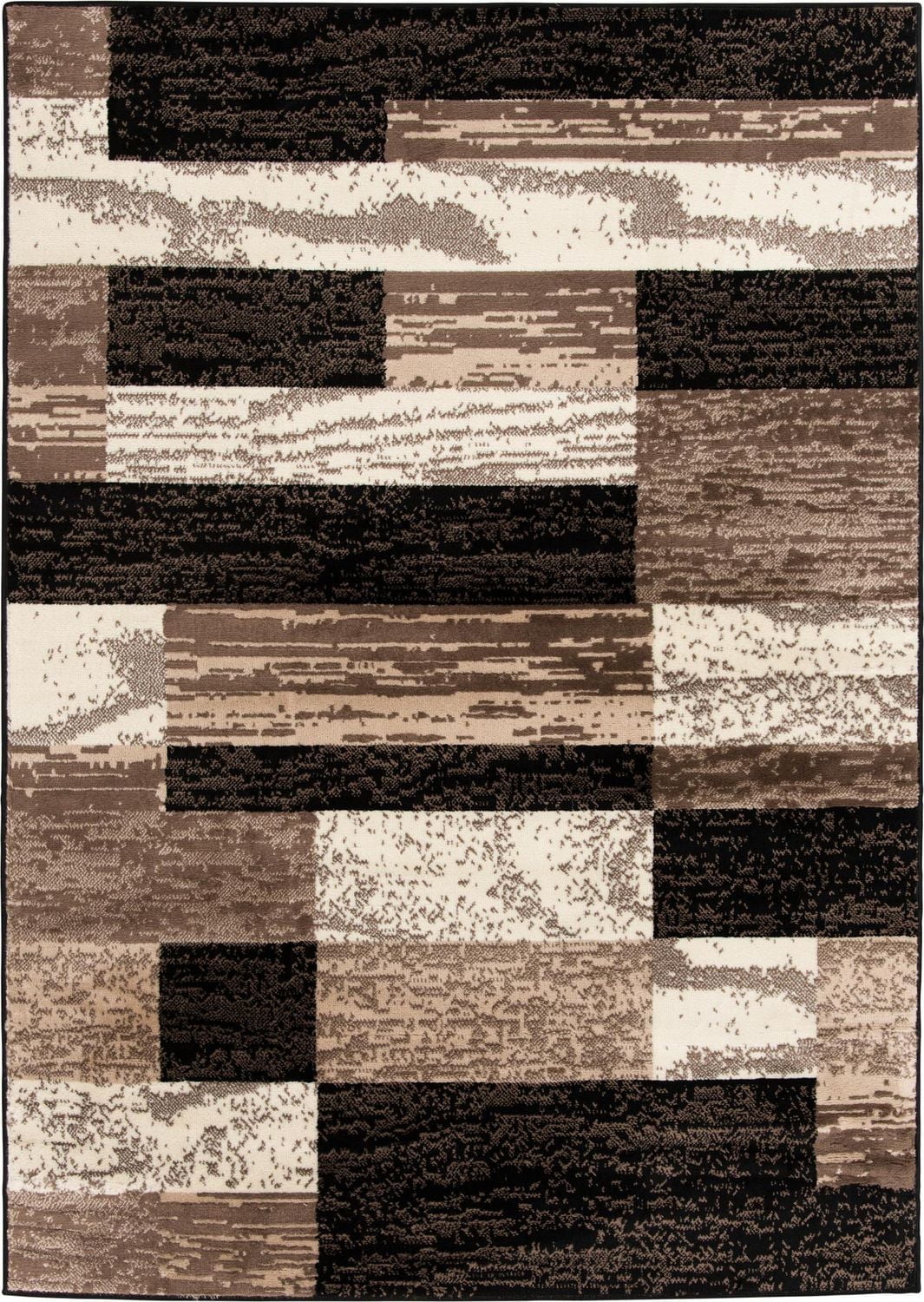 Hometrends Alo Cream and Black Woven 5x7 Area Rug, Modern Casual Area Rug