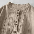 thumbnail image 5 of Babysbule Womens Long Sleeve Tops Women's Fashionable Round Neck Shirt Loose, 5 of 7