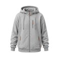thumbnail image 4 of Fanshiluo Men's Hooded Full Zip Multi-Pocket Sweatshirt, Long Sleeve Casual Warm Jacket,Size S-3XL, 4 of 9