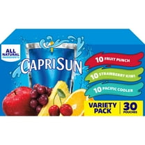 Capri Sun Variety Pack with Fruit Punch, Strawberry Kiwi & Pacific Cooler Juice Box Pouches, 30 ct Box, 6 fl oz Pouches