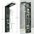 thumbnail image 5 of Zovajonia LED Shower Panel Tower System,  Shower Tower with Multi-Functions , Waterfall Showerhead,  Shower Jets, Stainless Steel Rain Shower System Oil Rubbed Bronze, 5 of 13