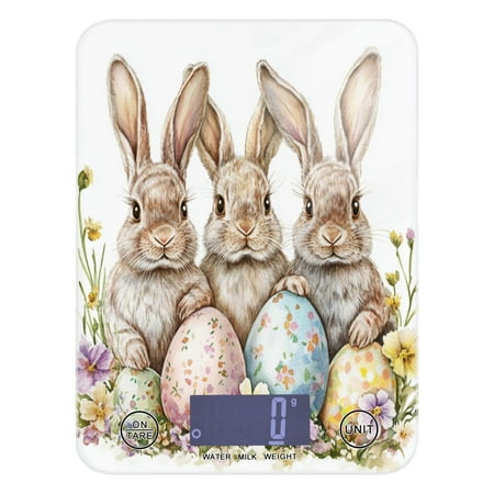 

Three Cute Bunnies Food Scale Digital Kitchen Scale Waterproof Grams Ounces lbs for For Baking and Cooking