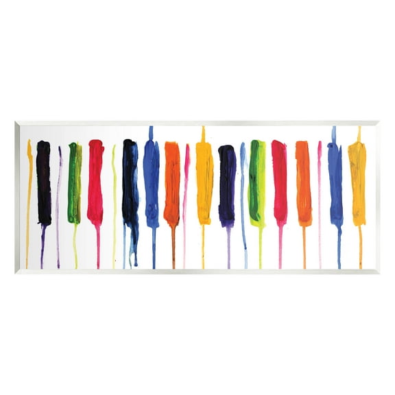 Contemporary Rainbow Streaks Abstract Graphic Art Unframed Art Print Wall Art