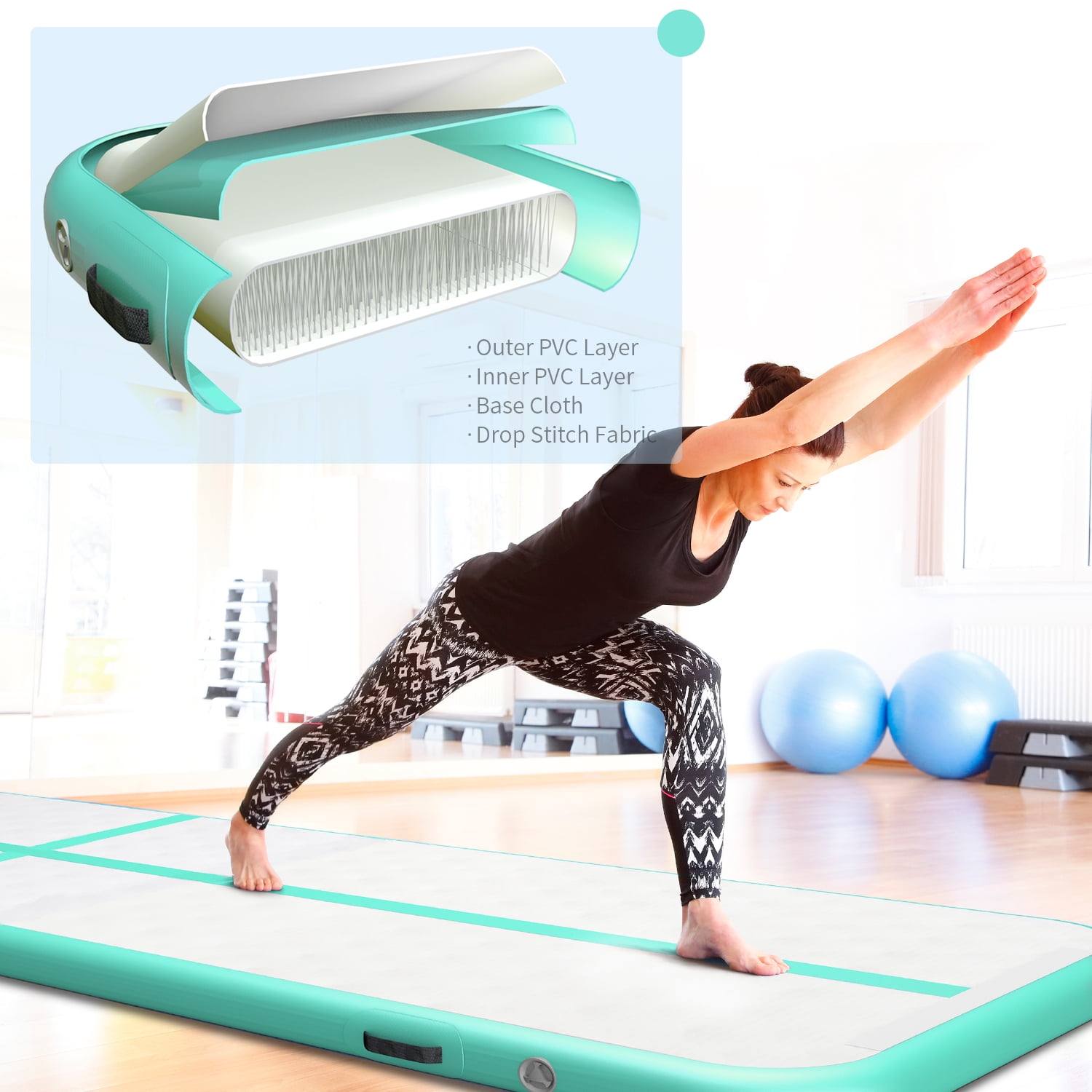 Gymnastics on hotsell a water mat