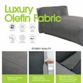 thumbnail image 5 of Outdoor Chaise Lounge Chair, Modern ANNY-H Lounge Chair, Patio Couch Sofa Comfy Patio Furniture Dense Foam Pool Loungers Lazy Sofa for Outside (Charcoal Gray), 5 of 7